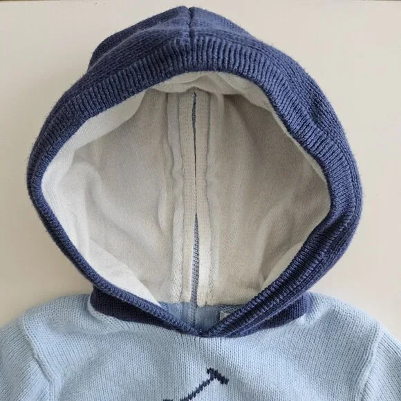 Ralph Lauren Baby Boys Big Pony Cotton Hoodie Sweater – Size 18M, Blue - Picture 6 of 8